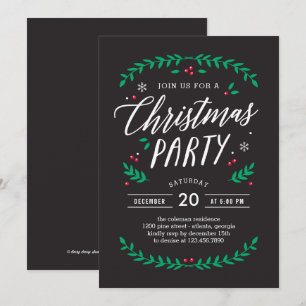 Weihnachtszeit EDITABLE FARBEN Party Einladung