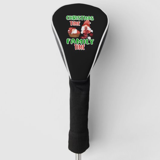 Weihnachtszeit Familienzeit, Weihnachtsfamiliendes Golf Headcover (Vorderseite)