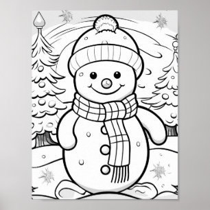 Weihnachtszeit-Farbplakat Poster