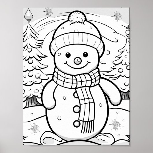 Weihnachtszeit-Farbplakat Poster (Vorne)