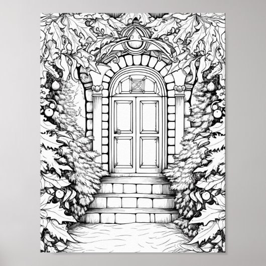 Weihnachtszeit-Farbplakat Poster (Vorne)