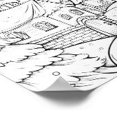 Weihnachtszeit-Farbplakat Poster (Ecke)