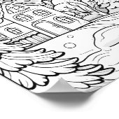 Weihnachtszeit-Farbplakat Poster (Ecke)