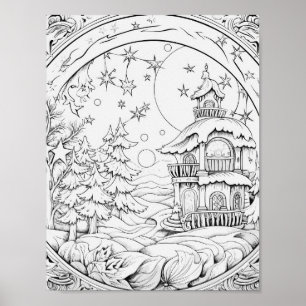 Weihnachtszeit-Farbplakat Poster