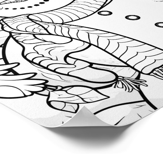 Weihnachtszeit-Farbplakat Poster (Ecke)