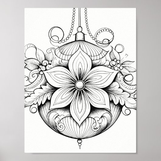 Weihnachtszeit-Farbplakat Poster (Vorne)