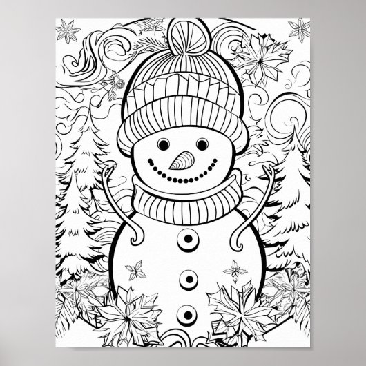 Weihnachtszeit-Farbplakat Poster (Vorne)