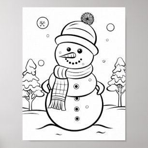 Weihnachtszeit-Farbplakat Poster