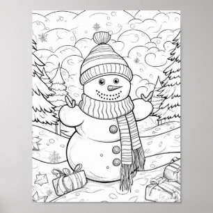 Weihnachtszeit-Farbplakat Poster