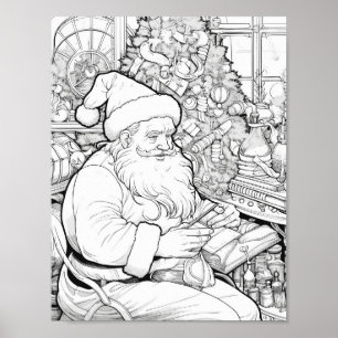 Weihnachtszeit-Farbplakat Poster