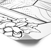 Weihnachtszeit-Farbplakat Poster (Ecke)