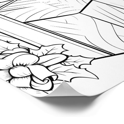 Weihnachtszeit-Farbplakat Poster (Ecke)