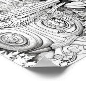 Weihnachtszeit-Farbplakat Poster (Ecke)