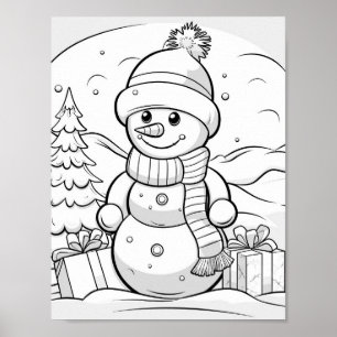 Weihnachtszeit-Farbplakat Poster