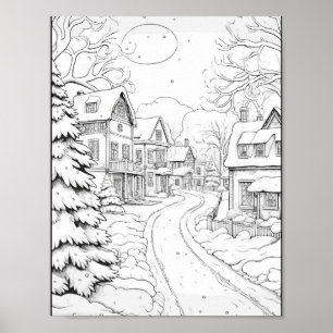 Weihnachtszeit-Farbplakat Poster