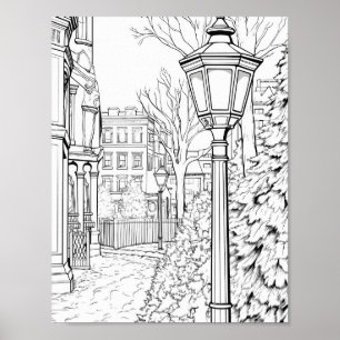 Weihnachtszeit-Farbplakat Poster