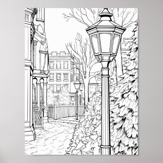 Weihnachtszeit-Farbplakat Poster (Vorne)