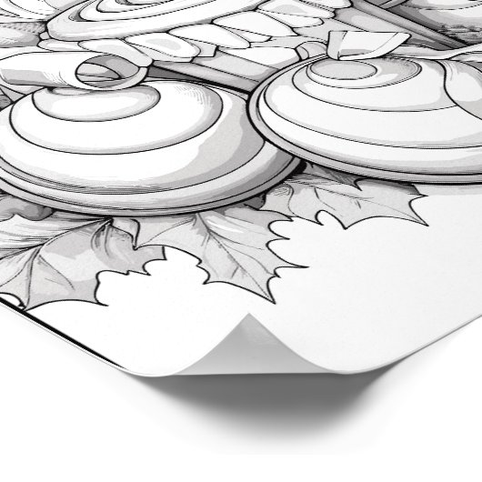 Weihnachtszeit-Farbplakat Poster (Ecke)