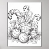 Weihnachtszeit-Farbplakat Poster (Vorne)