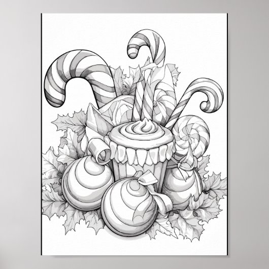 Weihnachtszeit-Farbplakat Poster (Vorne)