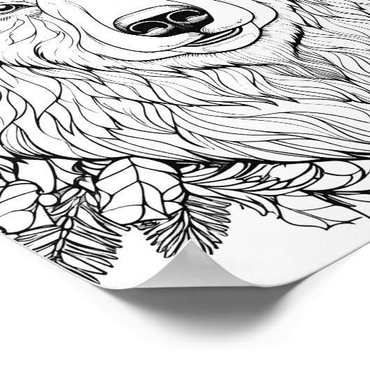 Weihnachtszeit-Farbplakat Poster (Ecke)