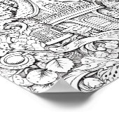 Weihnachtszeit-Farbplakat Poster (Ecke)