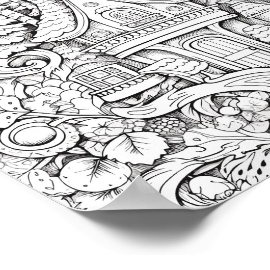 Weihnachtszeit-Farbplakat Poster (Ecke)