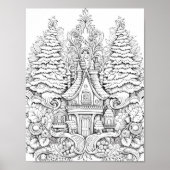 Weihnachtszeit-Farbplakat Poster (Vorne)