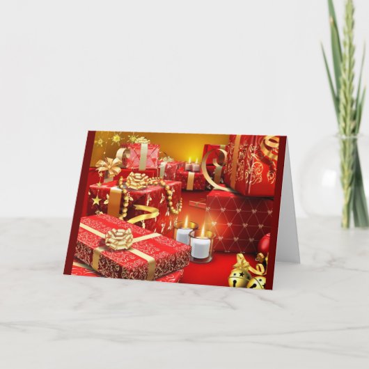 Weihnachtszeit Feiertagskarte (Vorderseite)