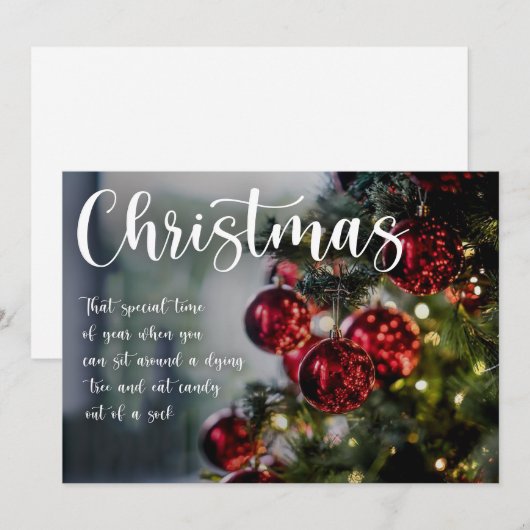 Weihnachtszeit Feiertagskarte (Vorne/Hinten)