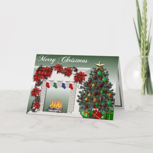 Weihnachtszeit Feiertagskarte (Vorderseite)