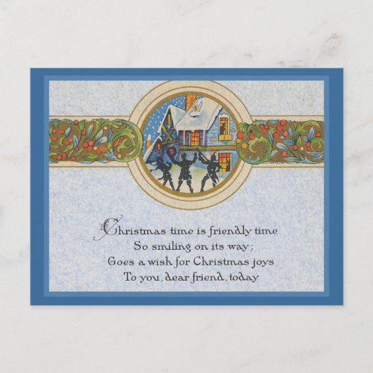 Weihnachtszeit Feiertagspostkarte (Vorderseite)