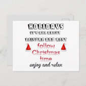 Weihnachtszeit Feiertagspostkarte (Vorne/Hinten)