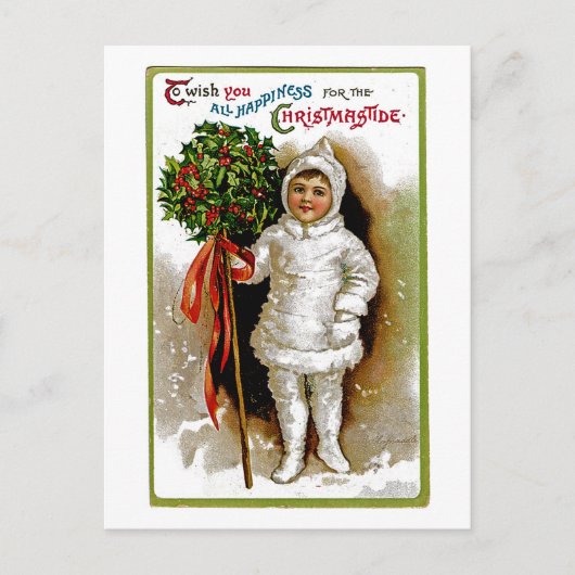 Weihnachtszeit Feiertagspostkarte (Vorderseite)