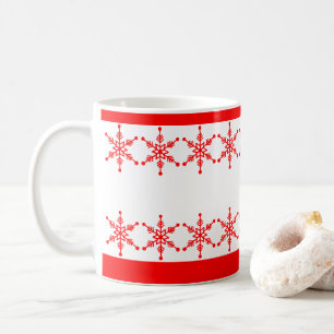Weihnachtszeit Festliche Snowflake Tasse. Kaffeetasse