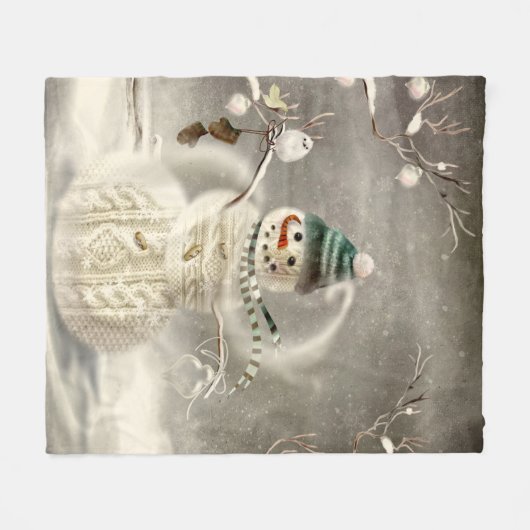 Weihnachtszeit Fleecedecke (Vorderseite (Horizontal))