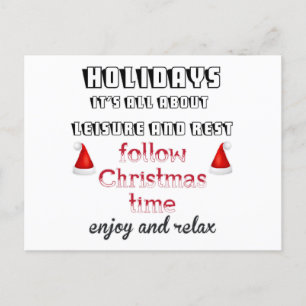 Weihnachtszeit folgen feiertagspostkarte