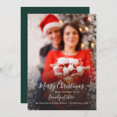 Weihnachtszeit Foto Familienschwangerschaft Ankündigung (Vorne/Hinten)