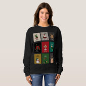 Weihnachtszeit Frauenpullover Sweatshirt (Vorne ganz)
