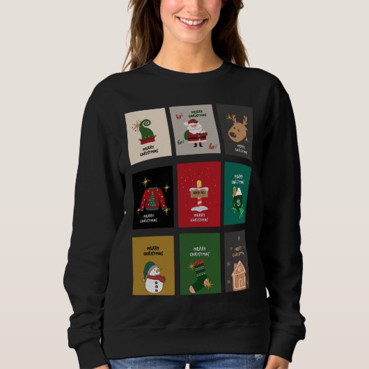 Weihnachtszeit Frauenpullover Sweatshirt (Vorderseite)