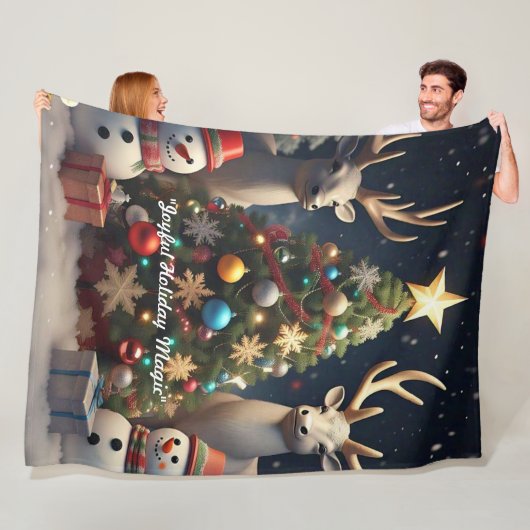 "Weihnachtszeit Freude" Fleecedecke (Beispiel)