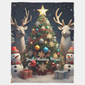 "Weihnachtszeit Freude" Fleecedecke (Vorderseite)