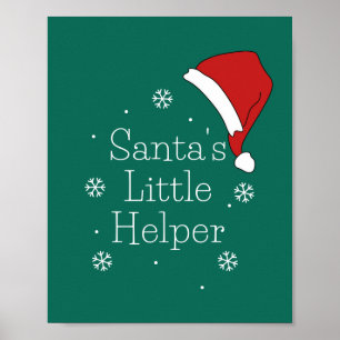 Weihnachtszeit, frohe Weihnachten, Santa Little Hi Poster