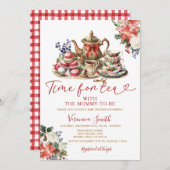 Weihnachtszeit für Tea Baby Dusche mit Mami Einladung (Vorne/Hinten)