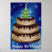 Weihnachtszeit Geburtstagsposter Poster (Vorne)