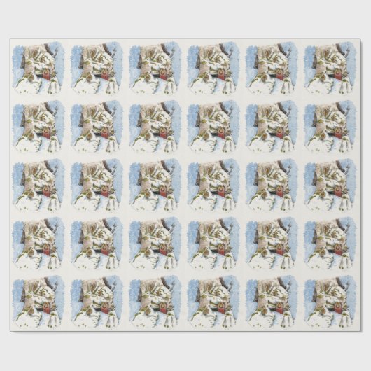 Weihnachtszeit Geschenkpapier (Flach)