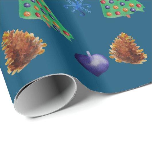 Weihnachtszeit Geschenkpapier (Rolleneckpunkt)