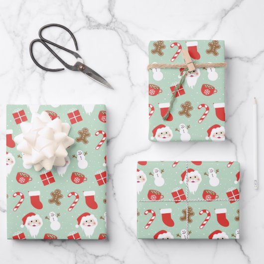 Weihnachtszeit geschenkpapier set (Vorderseite)