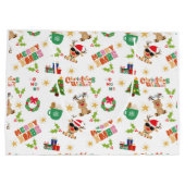 Weihnachtszeit-Geschenktasche Cute Festive Große Geschenktüte (Rückseite)