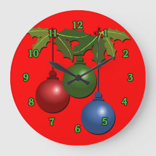 Weihnachtszeit Große Wanduhr